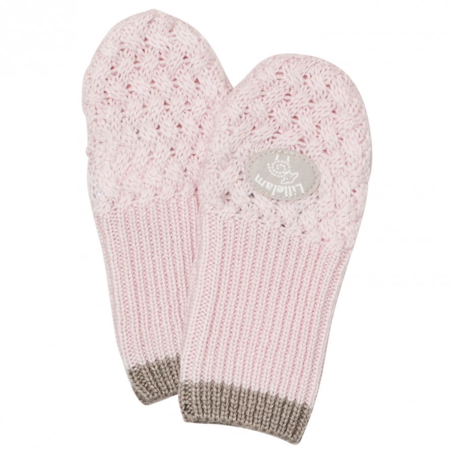 Lillelam Merino Wool Mittens Basic Pink Villalapaset