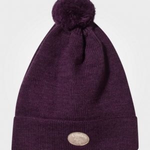 Lillelam Pompom Hat Plum Pipo