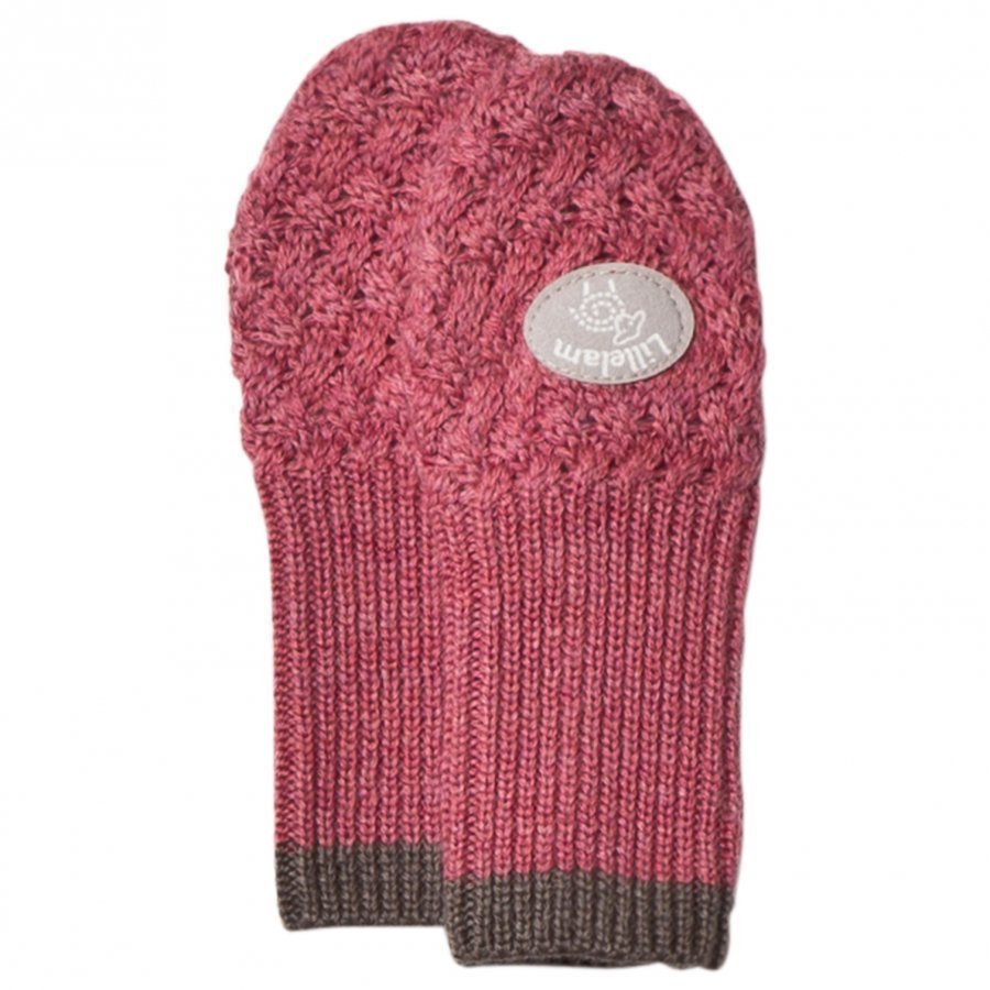 Lillelam Wool Mittens Basic Pink Villalapaset