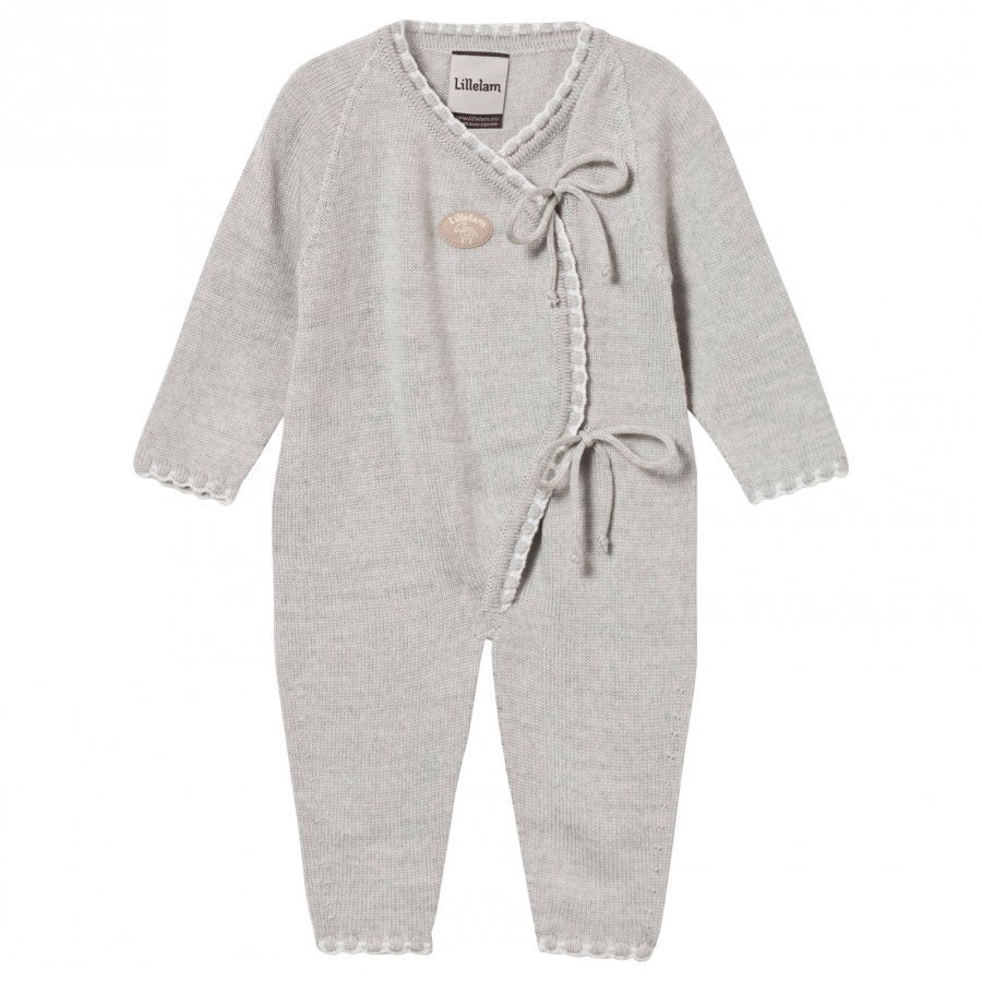 Lillelam Wrap Front Onesie Light Grey Body