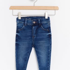 Lindex Denimtrikoohousut Sininen