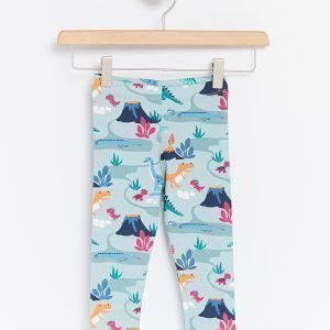 Lindex Leggingsit Joissa Dinosauruksia Aqua