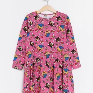 Lindex Mekko Bamse Painatuksella Vaaleanpunainen