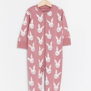 Lindex Pyjama Jossa Painatus Liila