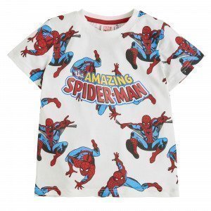 Lindex Spiderman Kuvioitu T-Paita Valkoinen