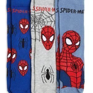 Lindex Spiderman Sukat Sininen 3-Pakkaus