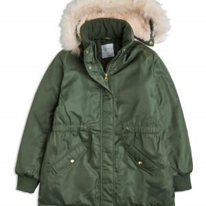 Lindex Topattu Parka Jossa On Turkisjäljitelmää Khaki