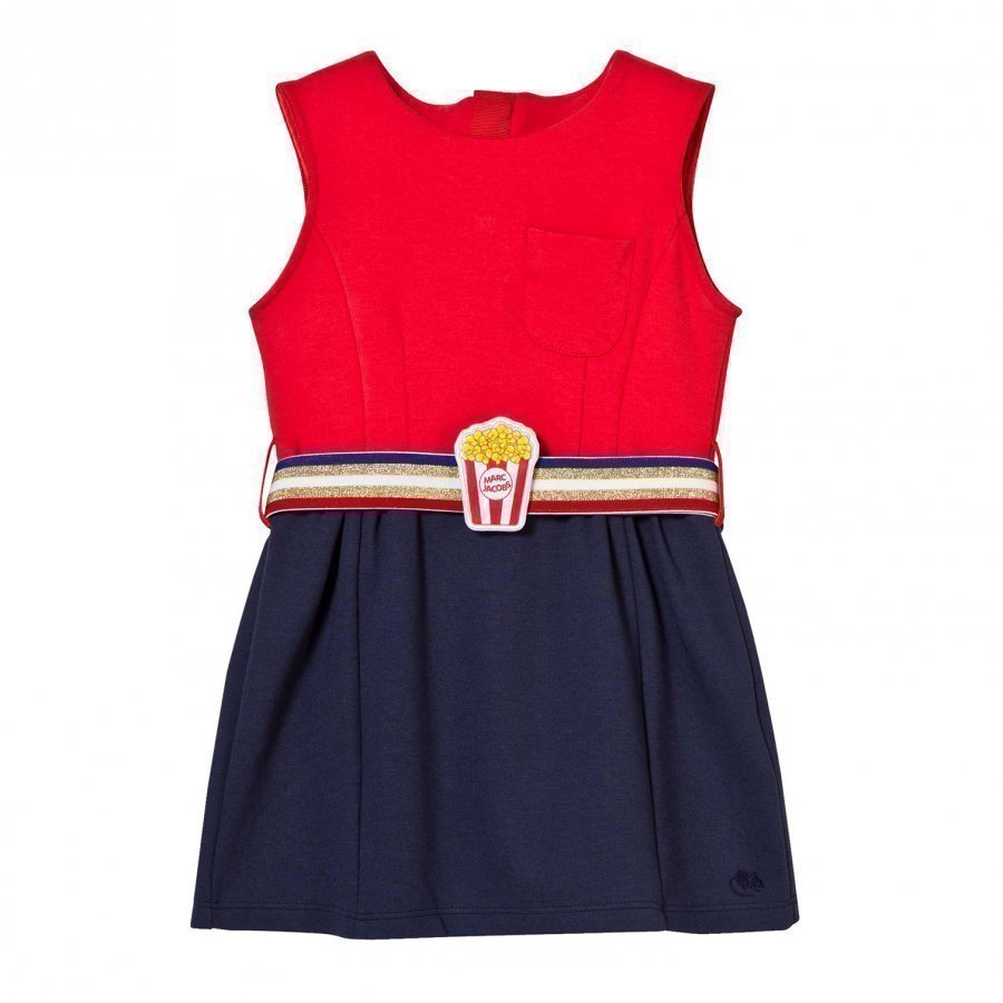 Little Marc Jacobs Bi-Colour Milano Dress With Popcorn Belt Mekko