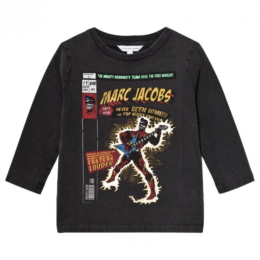 Little Marc Jacobs Black Washed Comic Tee T-Paita