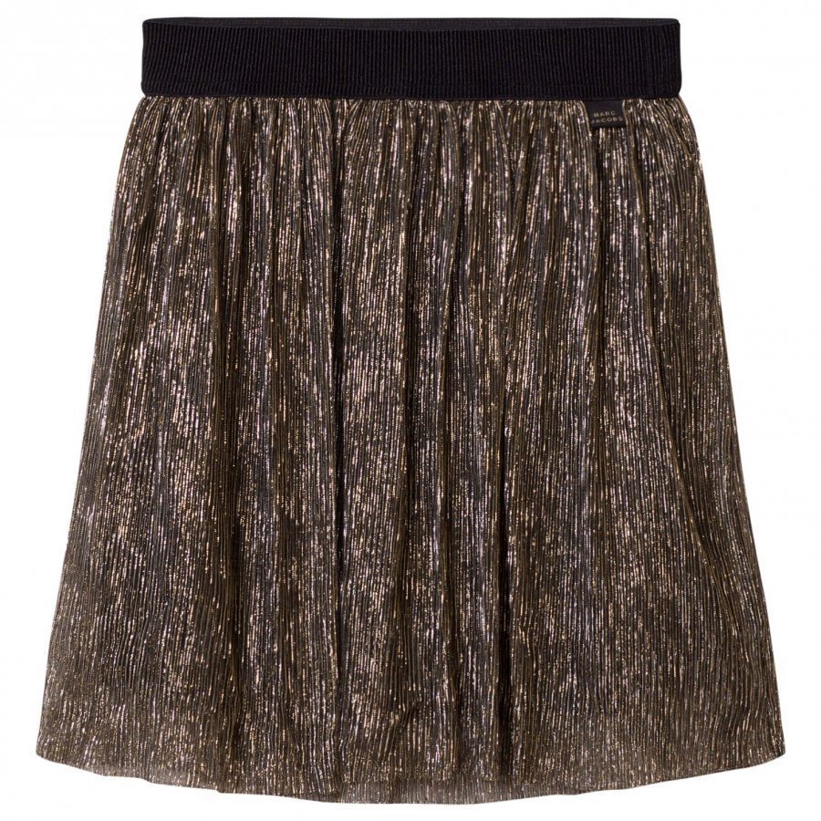 Little Marc Jacobs Gold Pleated Midi Skirt Midihame