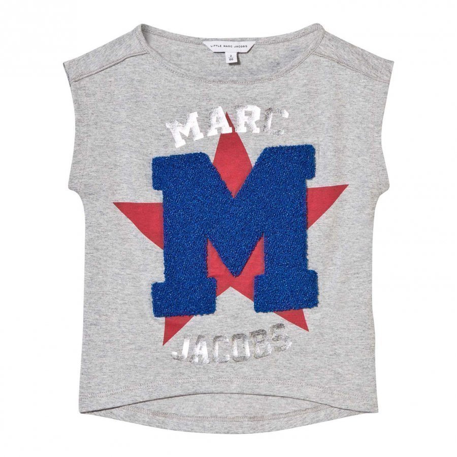 Little Marc Jacobs Grey Chenille M Branded Tee T-Paita