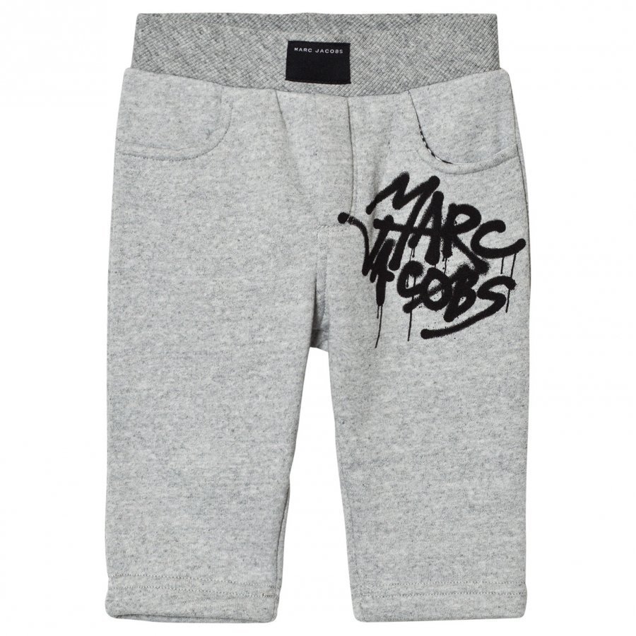 Little Marc Jacobs Grey Marl Graffiti Branded Sweat Pants Verryttelyhousut