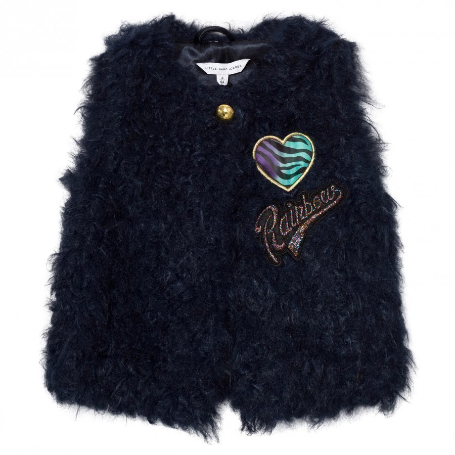 Little Marc Jacobs Navy Faux Fur Gilet Turkis