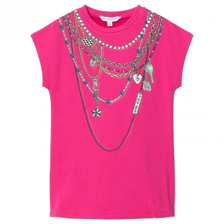 Little Marc Jacobs Pink Necklace Jersey Dress Mekko