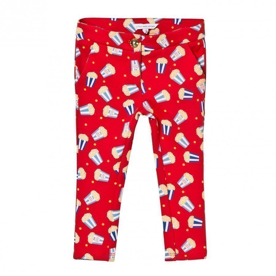 Little Marc Jacobs Red Popcorn Print Milano Trousers Housut