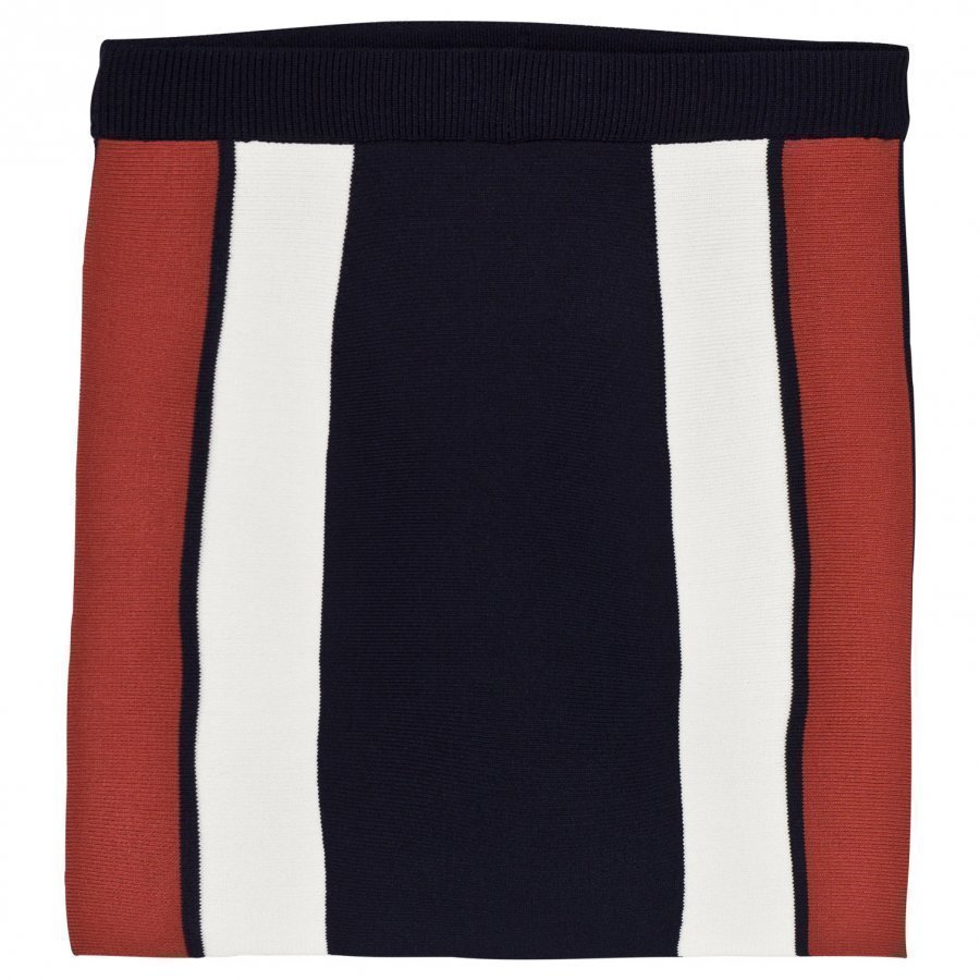 Little Remix Casey Skirt Navy/Dusty Red/White Lyhyt Hame