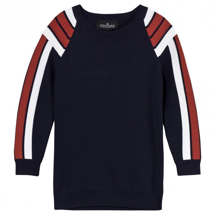 Little Remix Casey Stripe Jumper Navy/Dusty Red/White Paita