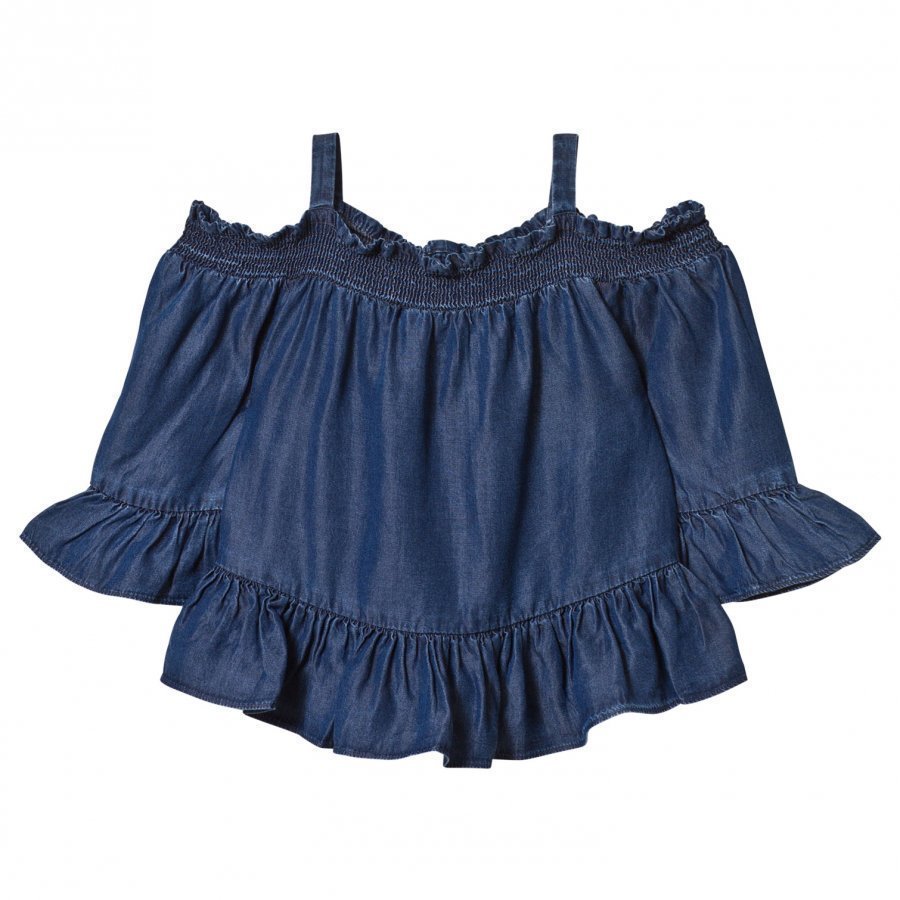 Little Remix Jr Gwen Off-Shoulder Medium Denim Pusero