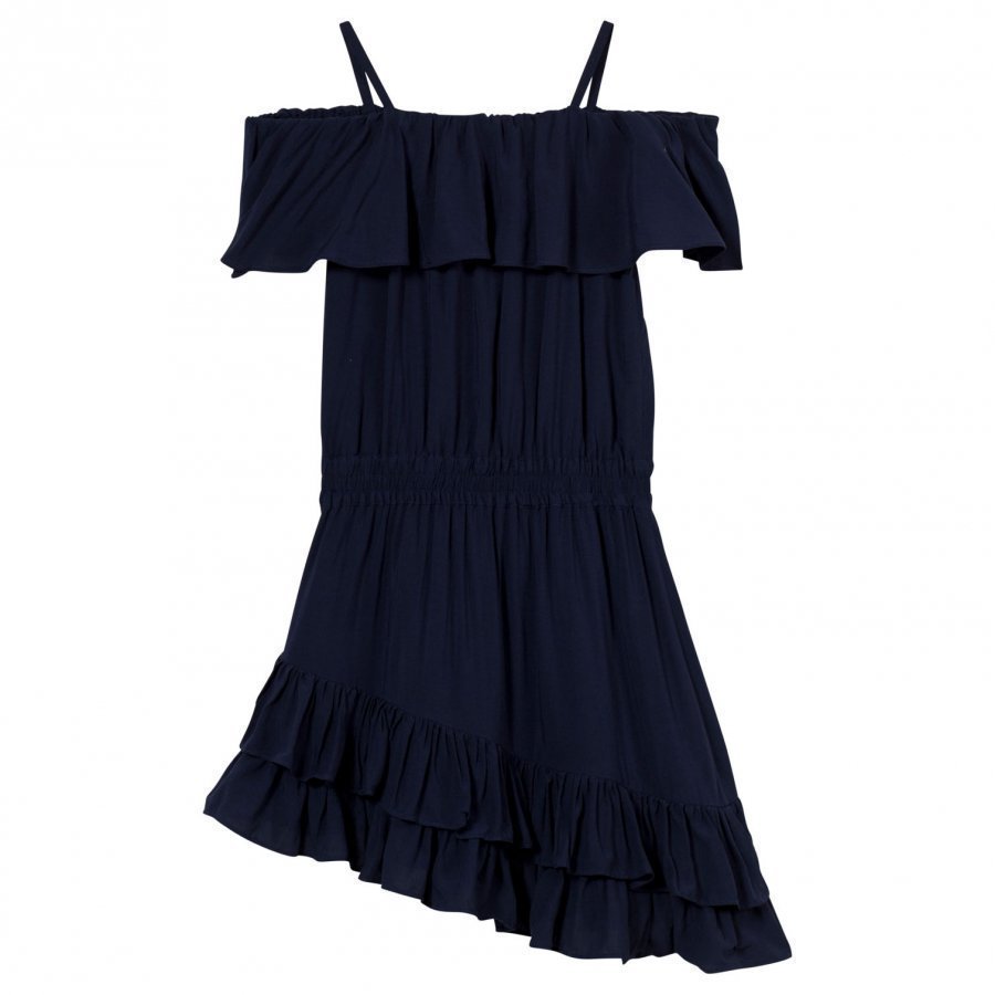 Little Remix Rion Ruffle Dress Navy Juhlamekko