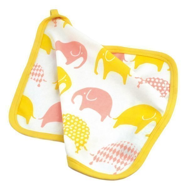 Littlephant Elephant Baby Comforter Peite Valkoinen / Keltainen / Vaaleanpunainen