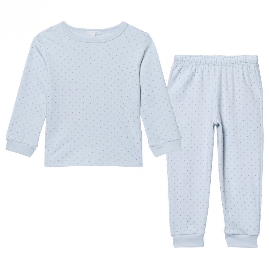 Livly 2 Piece Pajama Baby Blue/Silver Dots Yöpuku