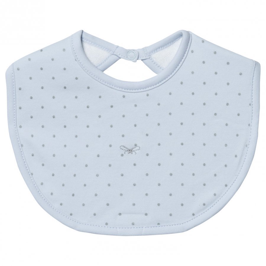 Livly Saturday Bib Baby Blue/Silver Dots Ruokalappu