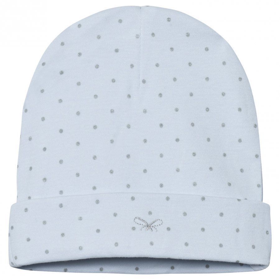 Livly Saturday Ninni Hat Baby Blue/Silver Dots Hattu Huivi Ja Hanskat Setti