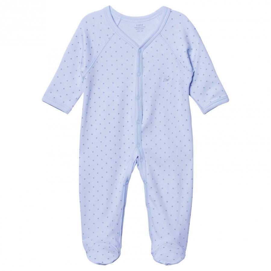 Livly Saturday Simplicity Footed Baby Body Baby Blue/Gold Dots Body