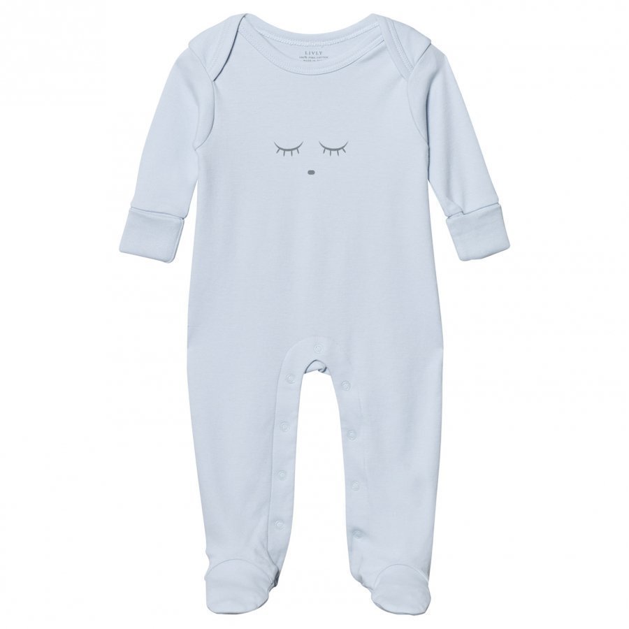 Livly Sleeping Cutie Cover Footed Baby Body Blue/Grey Body