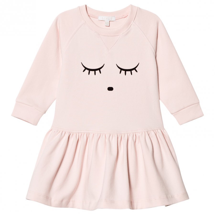 Livly Sweatshirt Dress Baby Pink/Sleeping Cutie Mekko