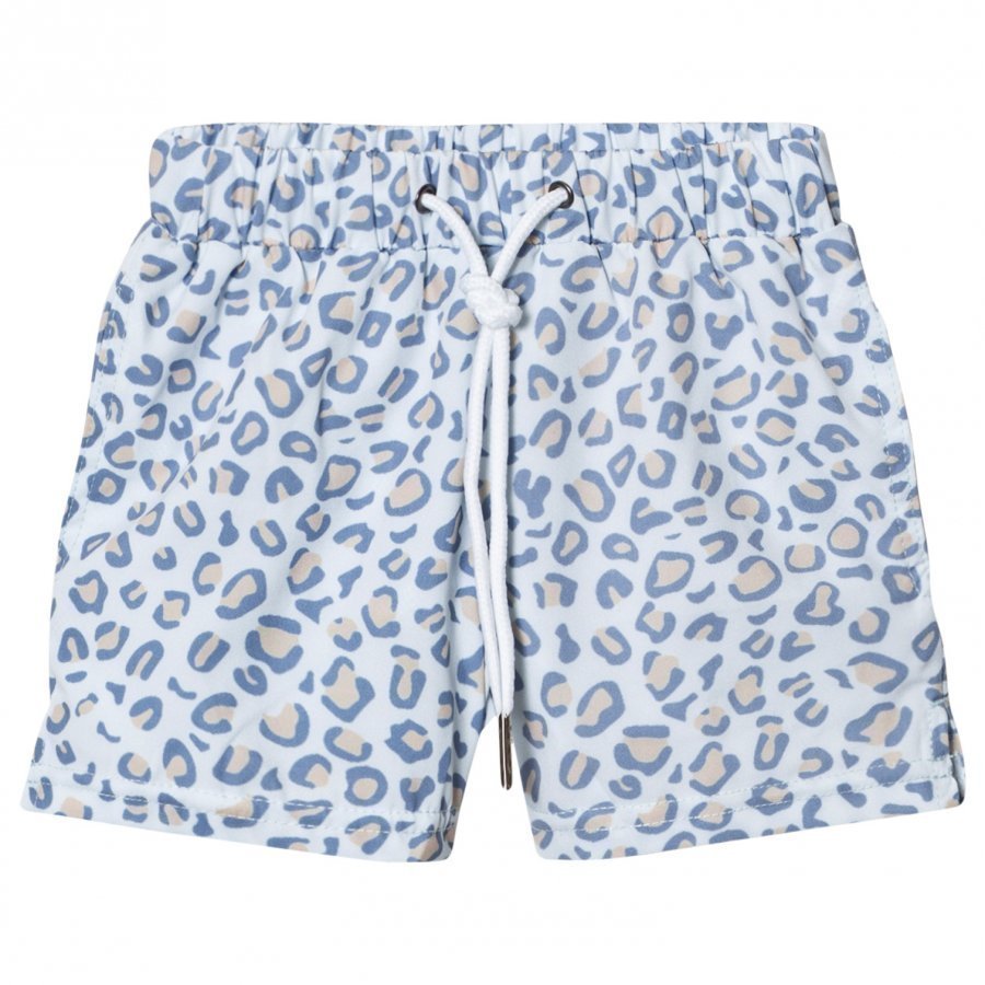 Livly Swim Trunks Leo Print Blue Uimahousut