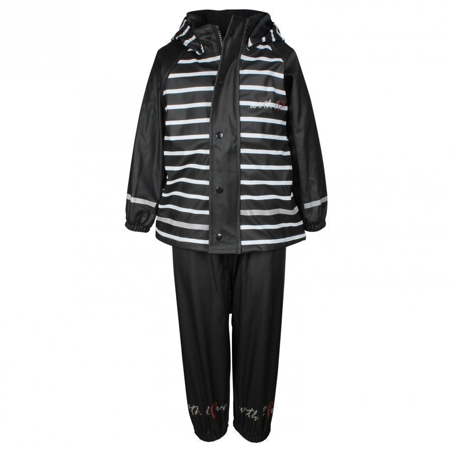 Lundmyr Of Sweden Rainwear Black/White Sadesetti