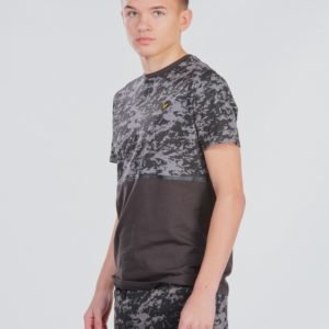 Lyle & Scott Aop Block T Shirt T-Paita Musta