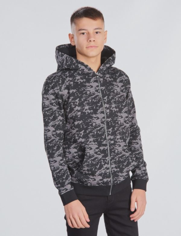 Lyle & Scott Aop Hoody Bb Huppari Musta