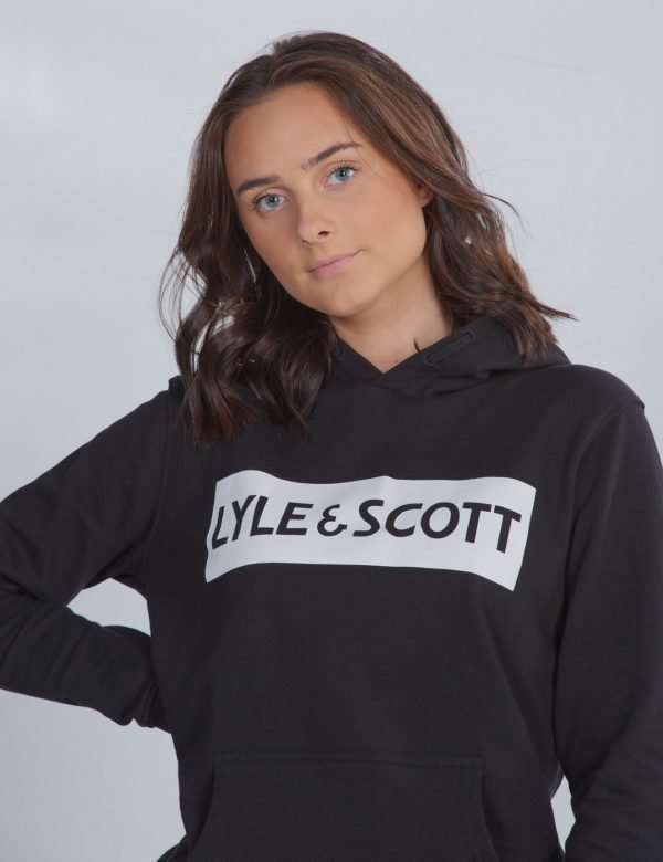 Lyle & Scott Block Logo Oth Hoody Fleece Huppari Musta