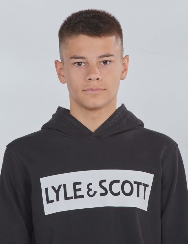 Lyle & Scott Block Logo Oth Hoody Fleece Huppari Musta