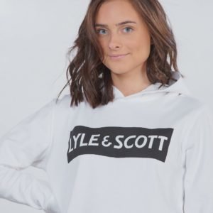 Lyle & Scott Block Logo Oth Hoody Fleece Huppari Valkoinen