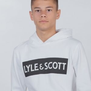 Lyle & Scott Block Logo Oth Hoody Fleece Huppari Valkoinen