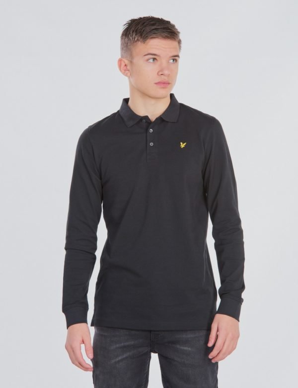 Lyle & Scott Classic L/S Polo Pikee Musta