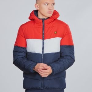 Lyle & Scott Colour Block Puffa Jacket Takki Sininen