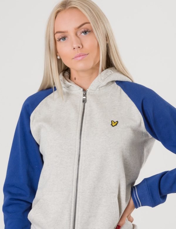 Lyle & Scott Colour Block Zip Through Hoody Huppari Harmaa