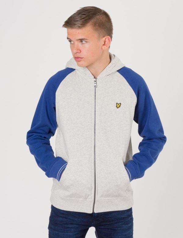 Lyle & Scott Colour Block Zip Through Hoody Huppari Harmaa