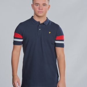 Lyle & Scott Contrast Band Polo Shirt Pikee Sininen