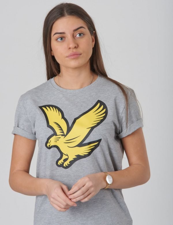 Lyle & Scott Eagle Logo T Shirt T-Paita Harmaa