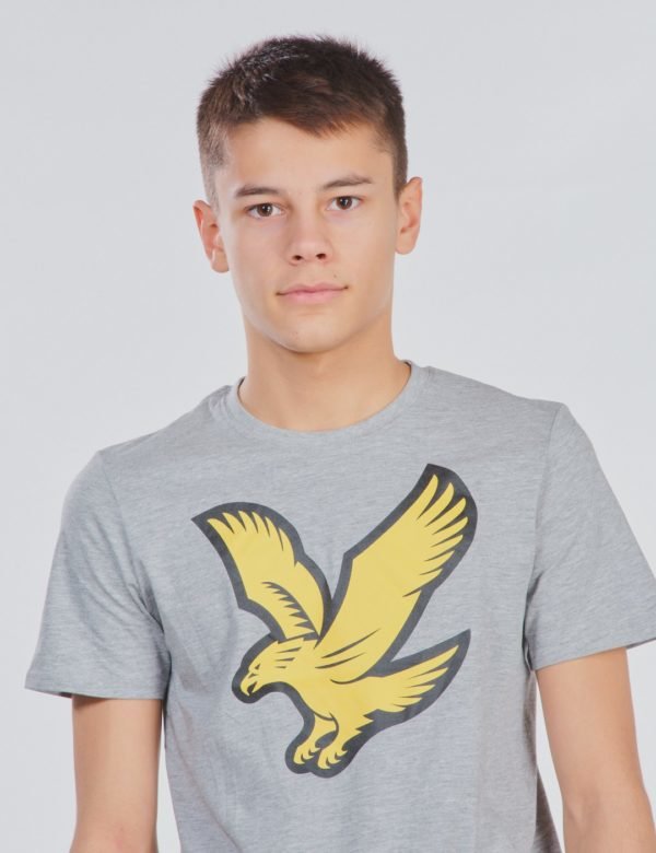 Lyle & Scott Eagle Logo T Shirt T-Paita Harmaa