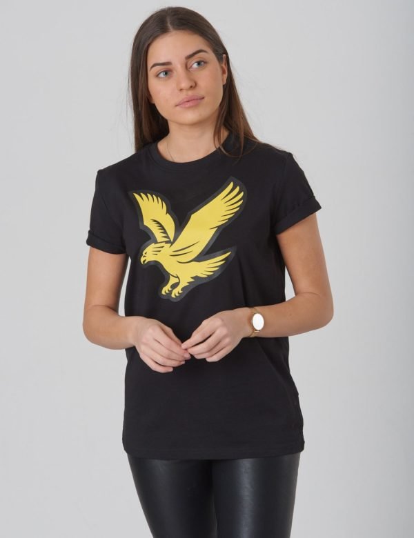 Lyle & Scott Eagle Logo T Shirt T-Paita Musta