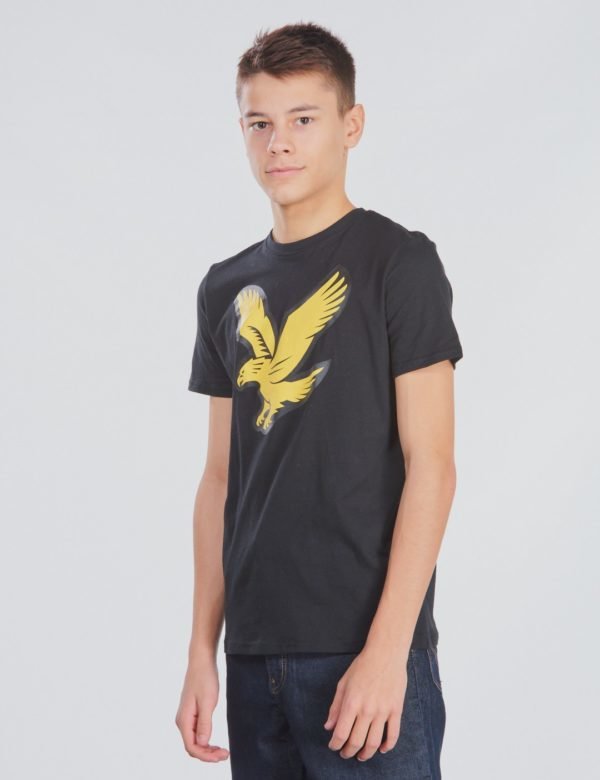 Lyle & Scott Eagle Logo T Shirt T-Paita Musta