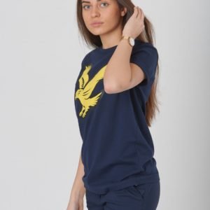 Lyle & Scott Eagle Logo T Shirt T-Paita Sininen