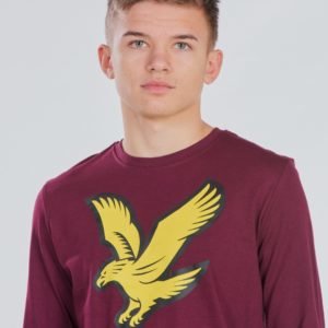 Lyle & Scott L/S Eagle Logo T Shirt T-Paita Punainen