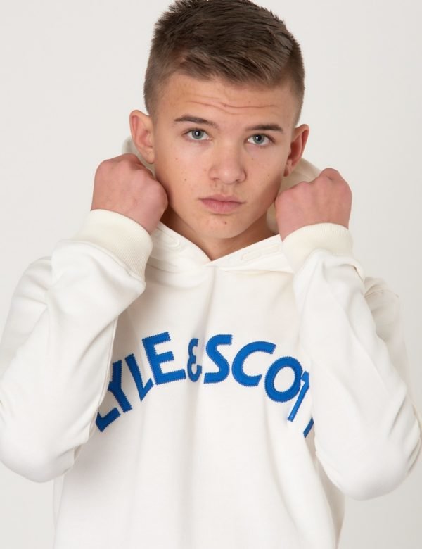 Lyle & Scott L&S Logo Oth Hoody Huppari Valkoinen